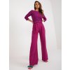Fuchsiové elegantné široké nohavice