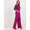 Fuchsiové elegantné široké nohavice