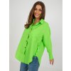 Zelená predĺžená košeľa