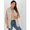 Dámska béžová chlpatá vesta