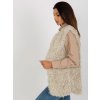 Dámska béžová chlpatá vesta