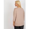 Béžová voľná blúzka s 3/4 rukávom