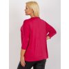 Fuchsiová voľná blúzka s 3/4 rukávom