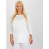 Smotanová voľná blúzka s 3/4 rukávom