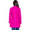 Fuchsiový kabát s krátkym zipsom M405 Fuchsia