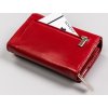 Rovicky Červená malá dámska kožená prešívaná peňaženka V29