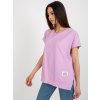 Svetlofialové tričko s krátkym rukávom