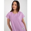 Svetlofialové tričko s krátkym rukávom