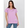 Svetlofialové tričko s krátkym rukávom