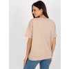 Béžové dámske tričko s okrúhlym výstrihom