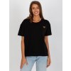 Čierne dámske tričko s okrúhlym výstrihom