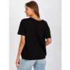 Čierne dámske tričko s okrúhlym výstrihom