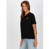 Čierne dámske tričko s okrúhlym výstrihom