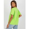 Limetkové dámske tričko s okrúhlym výstrihom