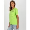 Limetkové dámske tričko s okrúhlym výstrihom