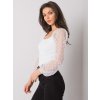 Biele dámske tričko s priehľadnými rukávmi