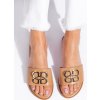 Béžové dámske šľapky