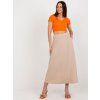 Béžová dámska midi sukňa