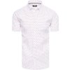 Biela pánska vzorovaná košeľa s krátkym rukávom