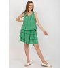Zelené volánikové mini šaty