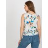 Biely top s kvetinovou potlačou