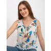 Biely top s kvetinovou potlačou
