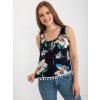 Tmavomodrý top s kvetinovou potlačou