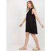 Čierne voľné minišaty bez rukávov