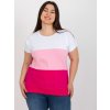 Bielo-ružové pruhované tričko