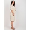 Béžová midi sukňa