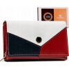 Peterson Bielo-červeno-tmavomodrá trojfarebná peňaženka Y152