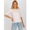 Svetloružová blúzka s čipkou