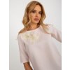 Svetloružová blúzka s čipkou
