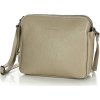 MARCO MAZZINI Cappuccino dvojkomorová kožená crossbody kabelka
