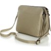 MARCO MAZZINI Cappuccino dvojkomorová kožená crossbody kabelka
