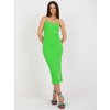 Svetlozelené priliehavé midi šaty