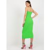 Svetlozelené priliehavé midi šaty