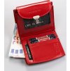Peterson Červená dámska malá kožená peňaženka Y160