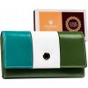 Peterson Trojfarebná - zeleno - modro - biela kožená dámska peňaženka Y155