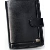 Rovicky Čierna pánska elegantná peňaženka s prešívaním L177