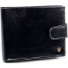 Rovicky Čierna pánska kožená peňaženka s protišmykovou membránou L173