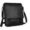 Peterson Čierna pánska kožená messenger taška
