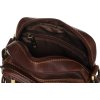 Peterson Hnedá kožená pánska messenger taška