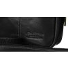 Černá kožená pánská messenger taška