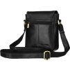 Peterson Čierna kožená messenger taška cez rameno