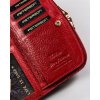 Peterson Červená kožená peňaženka s veľkým zapínaním Y208
