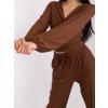 Hnedý komplet nohavíc a blúzky