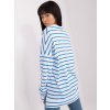 Bielo-modré pruhované tričko s golierom