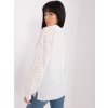 Smotanová blúzka s madeirovými rukávmi