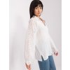 Smotanová blúzka s madeirovými rukávmi